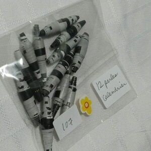 One-of-a-kind handmade/hand rolled paper beads/jewelry making/craft supplies/DIY